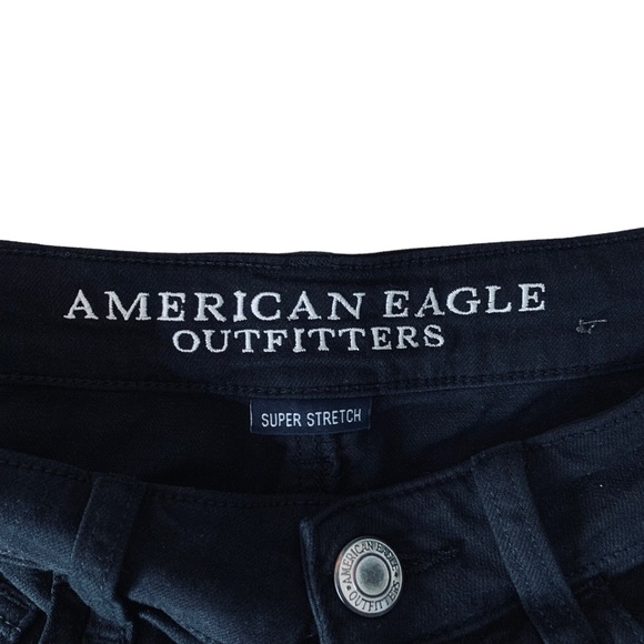 American Eagle Outfitters size 2 black MIDI shorts low waist - Picture 4 of 5